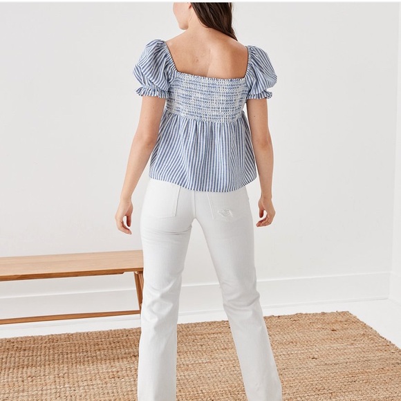 AE Square Neck Smocked Babydoll Blouse - Picture 4 of 15